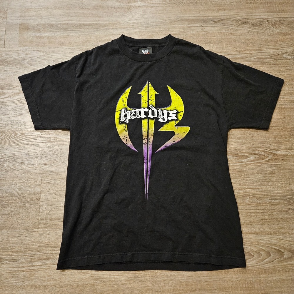 WWE Hardy Boyz 2007 Authentic T-Shirt Mens Large Matt Jeff Wrestling Black‎ Tee